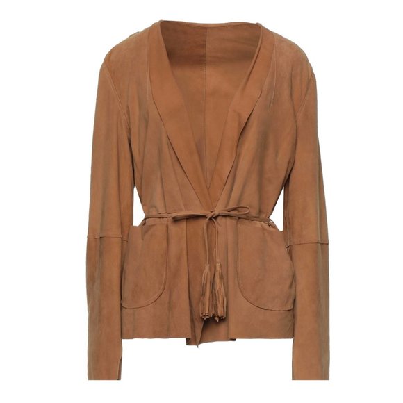 Seventy Sergio Tegon Suede Jacket Camel Size IT 44 US Medium - Picture 16 of 16